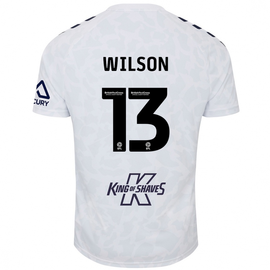 Gyermek Labdarúgás Ben Wilson #13 Fehér Idegenbeli Jersey 2024/25 Mez Póló Ing