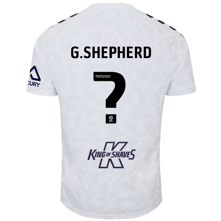 Gyermek Labdarúgás George Shepherd #0 Fehér Idegenbeli Jersey 2024/25 Mez Póló Ing