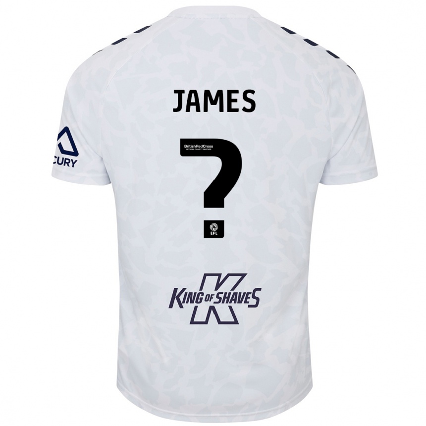 Gyermek Labdarúgás Jack James #0 Fehér Idegenbeli Jersey 2024/25 Mez Póló Ing