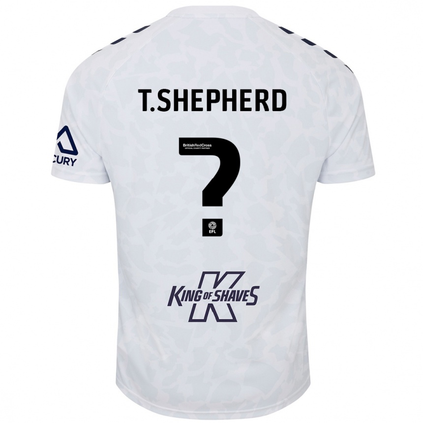 Gyermek Labdarúgás Talon Shepherd #0 Fehér Idegenbeli Jersey 2024/25 Mez Póló Ing