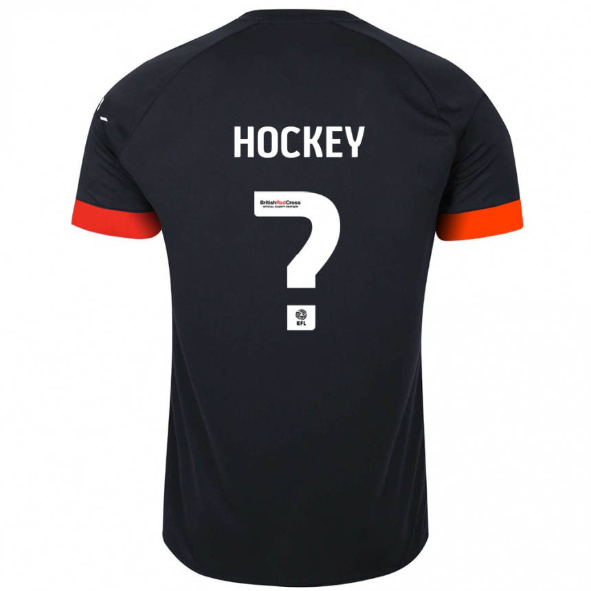 Gyermek Labdarúgás Cai Hockey #0 Fekete Narancs Idegenbeli Jersey 2024/25 Mez Póló Ing