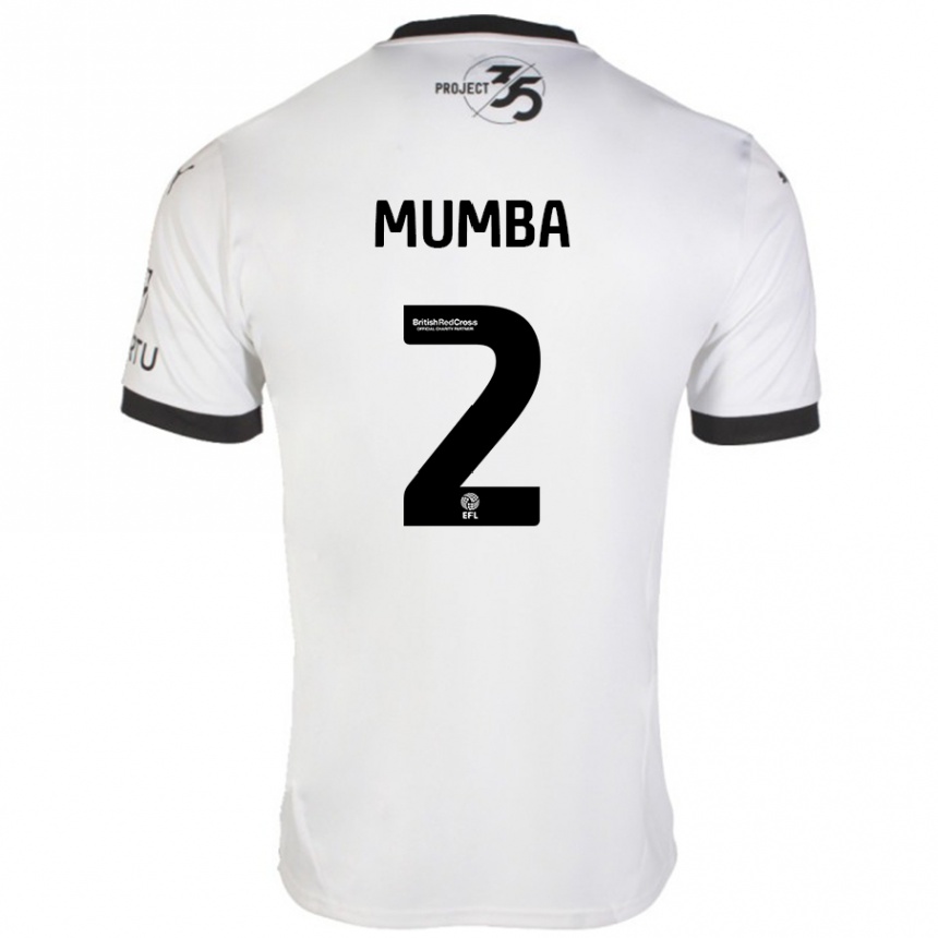 Gyermek Labdarúgás Bali Mumba #2 Fehér Fekete Idegenbeli Jersey 2024/25 Mez Póló Ing