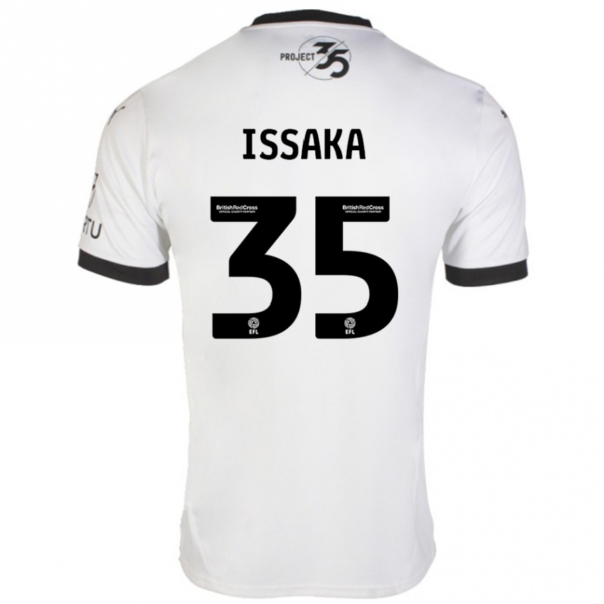 Gyermek Labdarúgás Freddie Issaka #35 Fehér Fekete Idegenbeli Jersey 2024/25 Mez Póló Ing