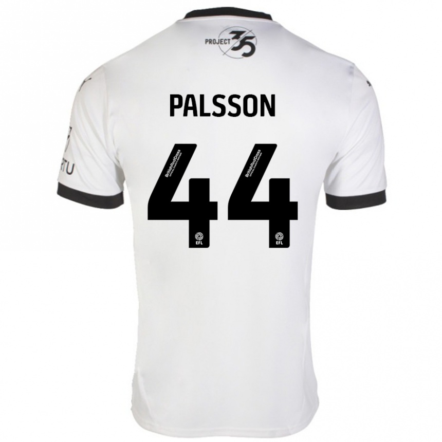 Gyermek Labdarúgás Victor Pálsson #44 Fehér Fekete Idegenbeli Jersey 2024/25 Mez Póló Ing