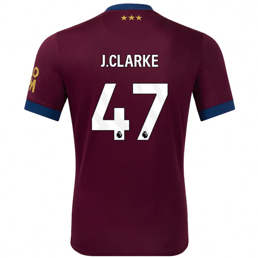 Gyermek Labdarúgás Jack Clarke #47 Barna Idegenbeli Jersey 2024/25 Mez Póló Ing