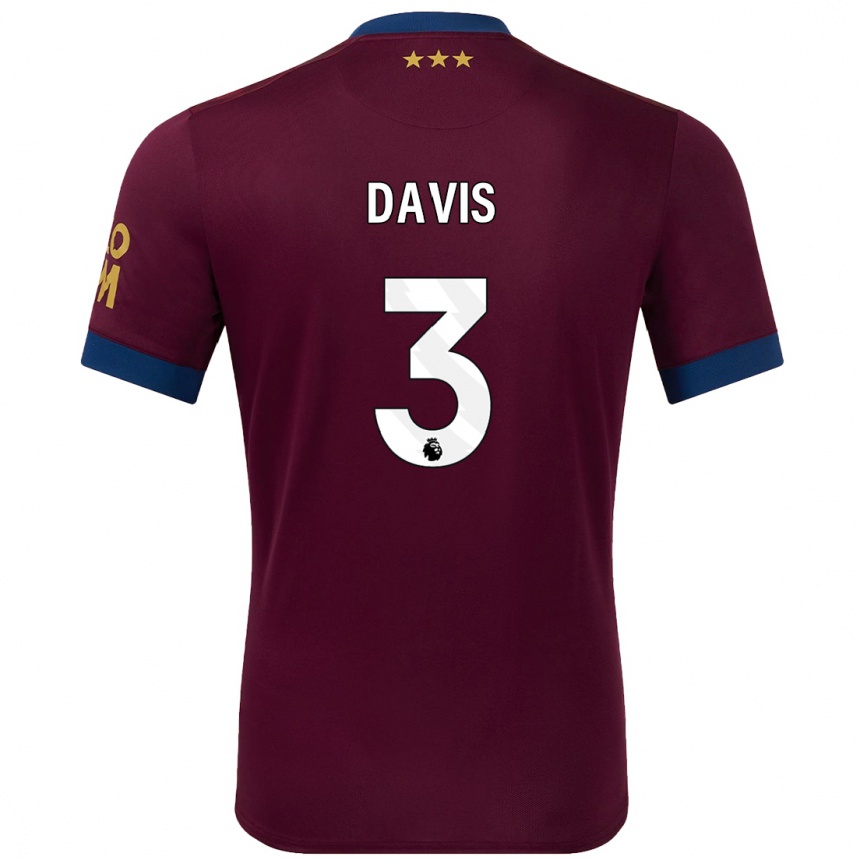 Gyermek Labdarúgás Leif Davis #3 Barna Idegenbeli Jersey 2024/25 Mez Póló Ing