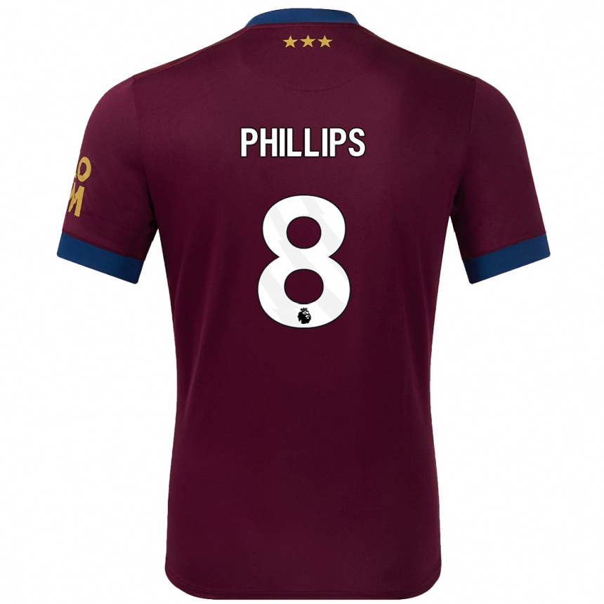 Gyermek Labdarúgás Kalvin Phillips #8 Barna Idegenbeli Jersey 2024/25 Mez Póló Ing