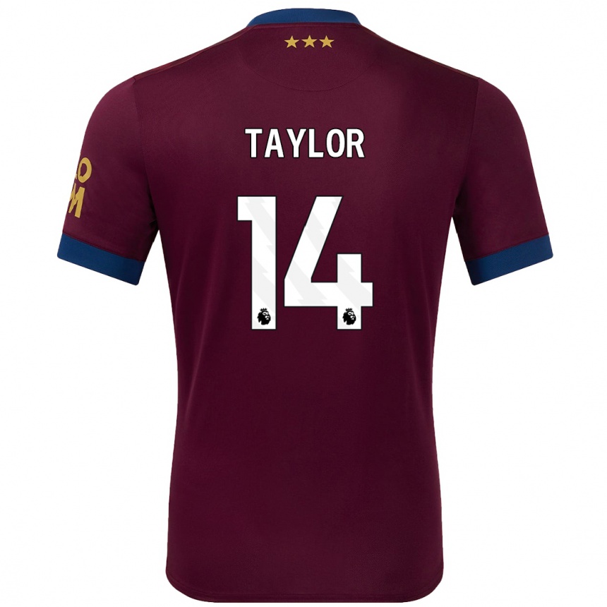 Gyermek Labdarúgás Jack Taylor #14 Barna Idegenbeli Jersey 2024/25 Mez Póló Ing