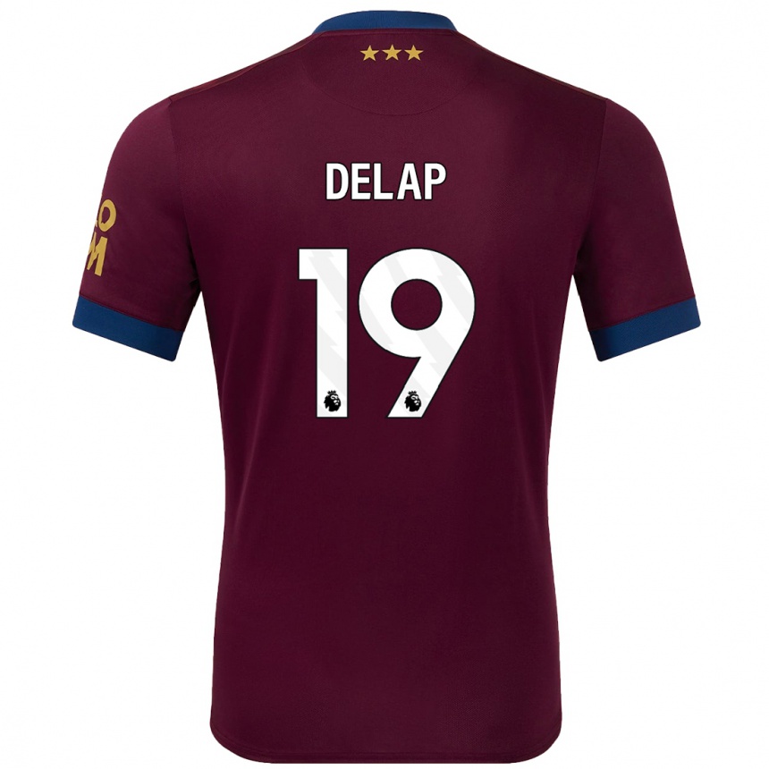 Gyermek Labdarúgás Liam Delap #19 Barna Idegenbeli Jersey 2024/25 Mez Póló Ing