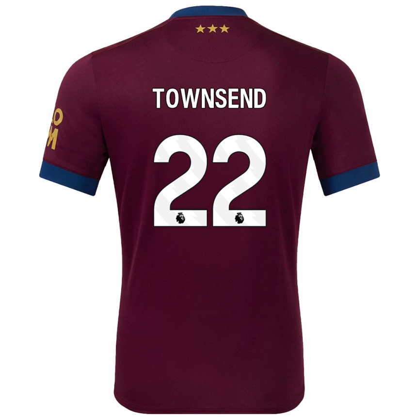 Gyermek Labdarúgás Conor Townsend #22 Barna Idegenbeli Jersey 2024/25 Mez Póló Ing