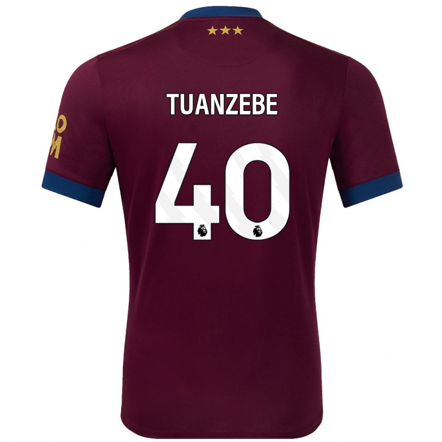 Gyermek Labdarúgás Axel Tuanzebe #40 Barna Idegenbeli Jersey 2024/25 Mez Póló Ing