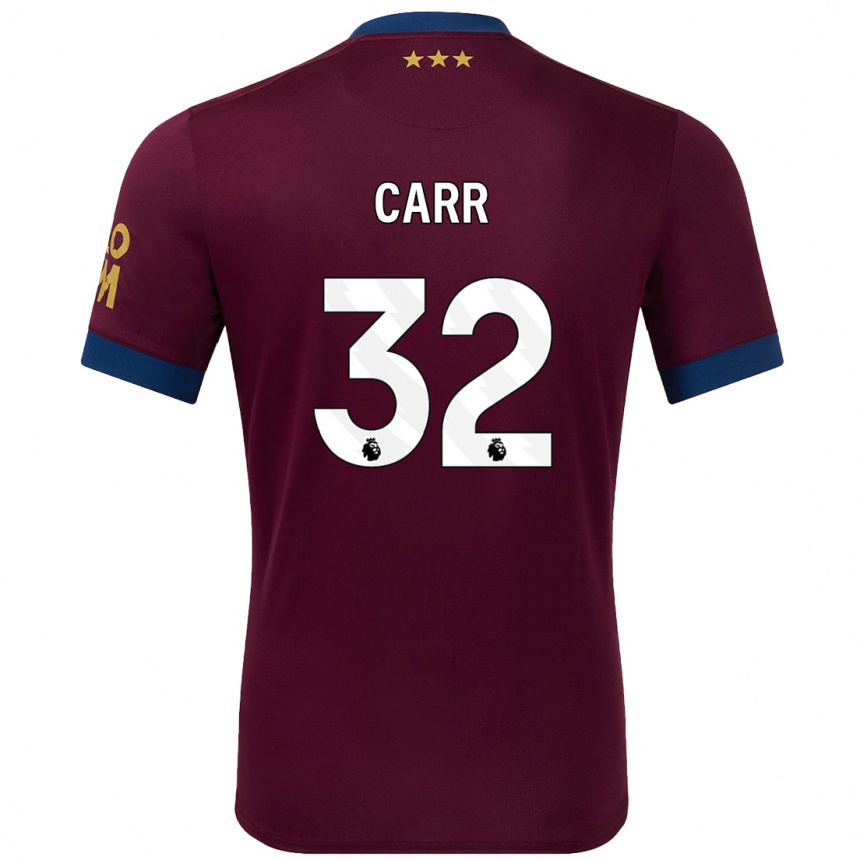 Gyermek Labdarúgás Ryan Carr #32 Barna Idegenbeli Jersey 2024/25 Mez Póló Ing