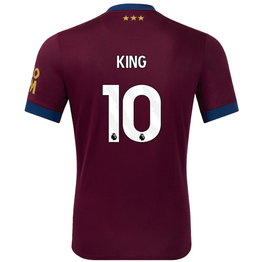 Gyermek Labdarúgás Eloise King #10 Barna Idegenbeli Jersey 2024/25 Mez Póló Ing