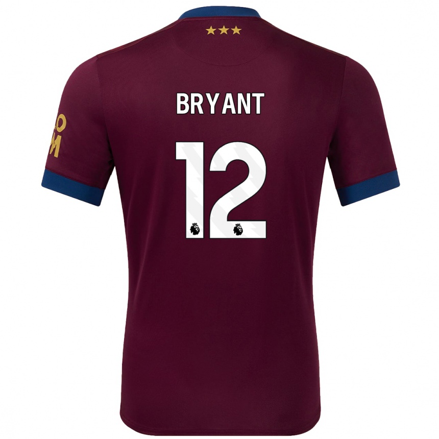 Gyermek Labdarúgás Issy Bryant #12 Barna Idegenbeli Jersey 2024/25 Mez Póló Ing