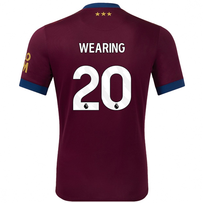 Gyermek Labdarúgás Megan Wearing #20 Barna Idegenbeli Jersey 2024/25 Mez Póló Ing