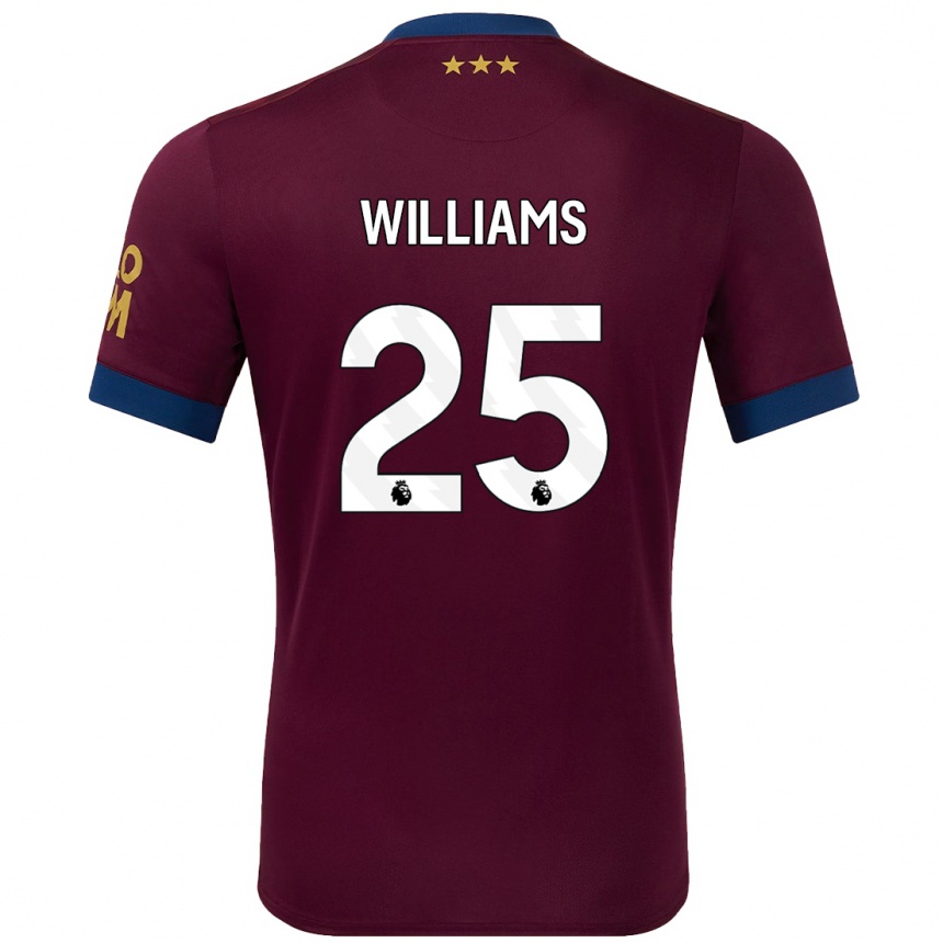 Gyermek Labdarúgás Erin Williams #25 Barna Idegenbeli Jersey 2024/25 Mez Póló Ing