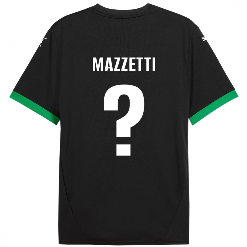 Férfi Labdarúgás Riccardo Mazzetti #0 Fekete Sötétzöld Hazai Jersey 2024/25 Mez Póló Ing