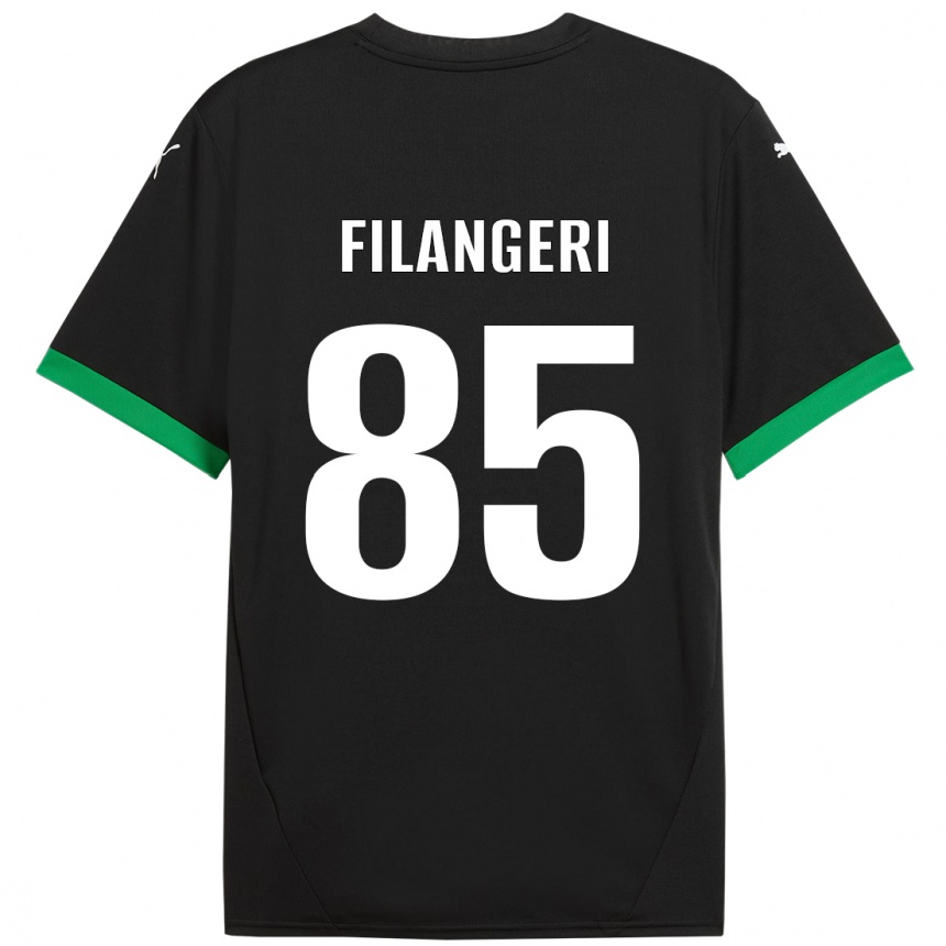 Férfi Labdarúgás Maria Luisa Filangeri #85 Fekete Sötétzöld Hazai Jersey 2024/25 Mez Póló Ing