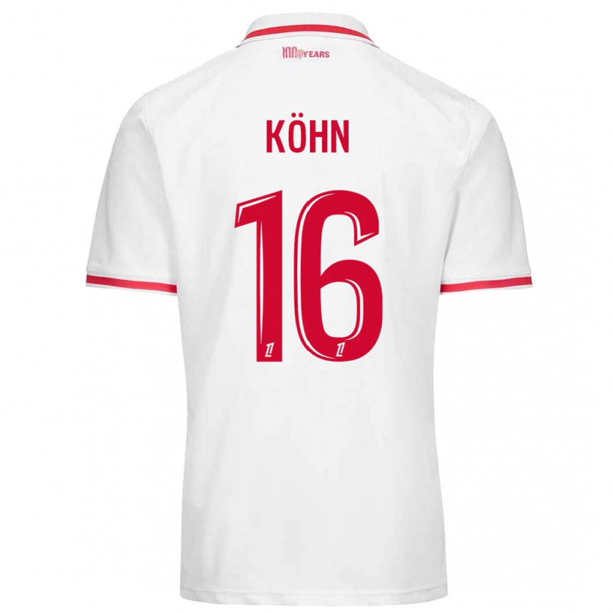 Férfi Labdarúgás Philipp Köhn #16 Fehér Piros Hazai Jersey 2024/25 Mez Póló Ing