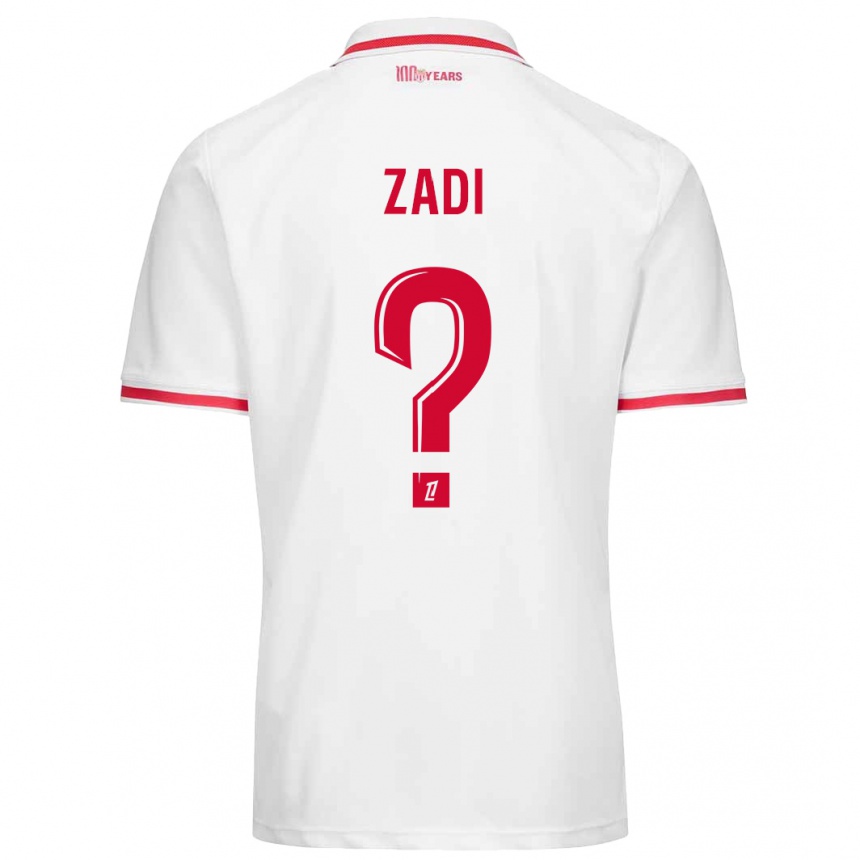 Férfi Labdarúgás Alain Zadi #0 Fehér Piros Hazai Jersey 2024/25 Mez Póló Ing