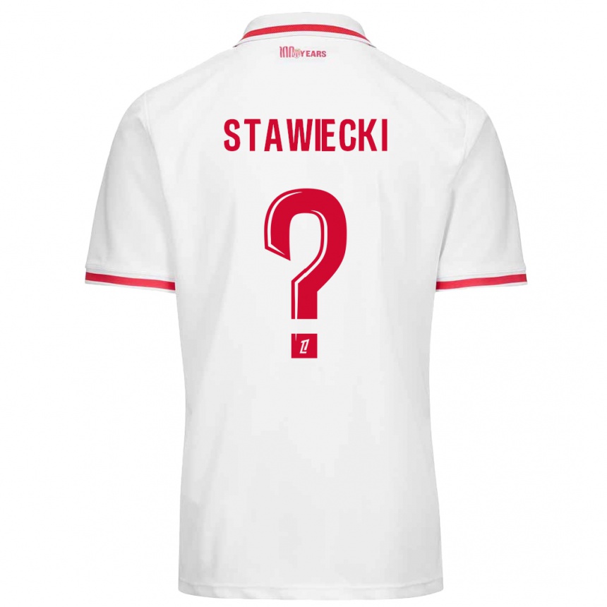 Férfi Labdarúgás Jules Stawiecki #0 Fehér Piros Hazai Jersey 2024/25 Mez Póló Ing