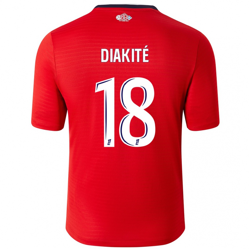 Férfi Labdarúgás Bafode Diakite #18 Piros Fehér Hazai Jersey 2024/25 Mez Póló Ing