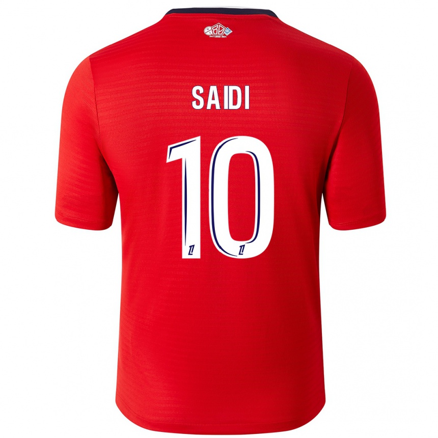 Férfi Labdarúgás Rachel Saidi #10 Piros Fehér Hazai Jersey 2024/25 Mez Póló Ing