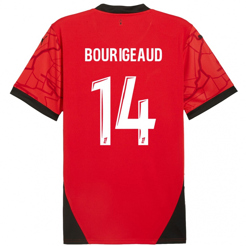 Férfi Labdarúgás Benjamin Bourigeaud #14 Piros Fekete Hazai Jersey 2024/25 Mez Póló Ing