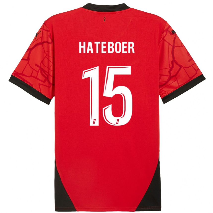 Férfi Labdarúgás Hans Hateboer #15 Piros Fekete Hazai Jersey 2024/25 Mez Póló Ing