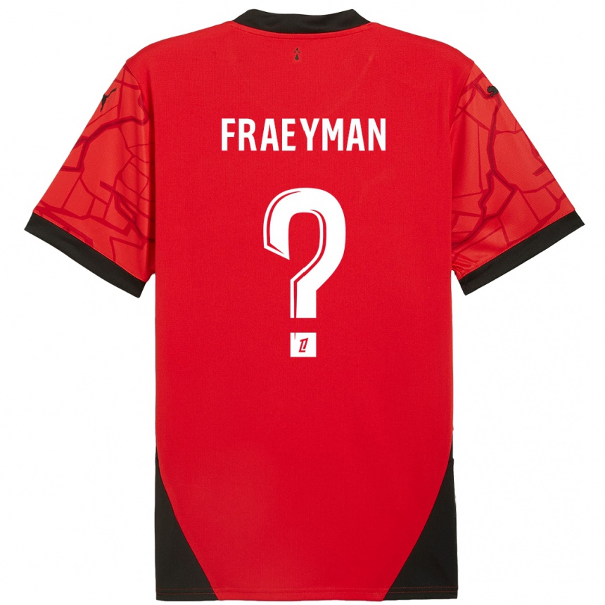 Férfi Labdarúgás Dorian Fraeyman #0 Piros Fekete Hazai Jersey 2024/25 Mez Póló Ing