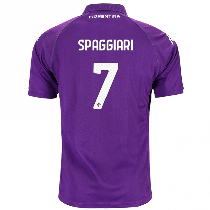 Férfi Labdarúgás Riccardo Spaggiari #7 Lila Hazai Jersey 2024/25 Mez Póló Ing