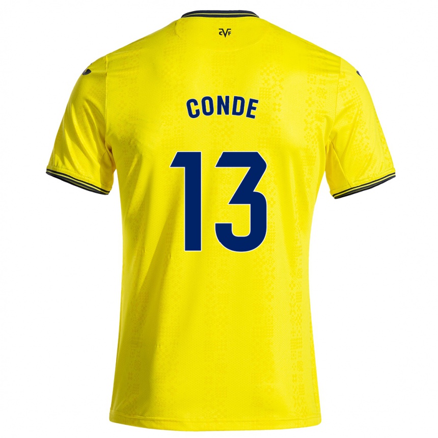 Férfi Labdarúgás Diego Conde #13 Sárga Fekete Hazai Jersey 2024/25 Mez Póló Ing