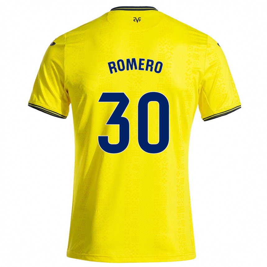 Férfi Labdarúgás Lucía Romero #30 Sárga Fekete Hazai Jersey 2024/25 Mez Póló Ing