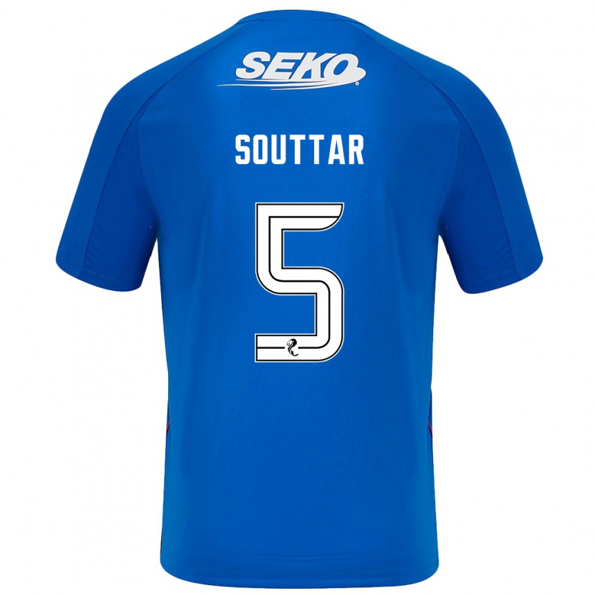 Férfi Labdarúgás John Souttar #5 Sötétkék Hazai Jersey 2024/25 Mez Póló Ing