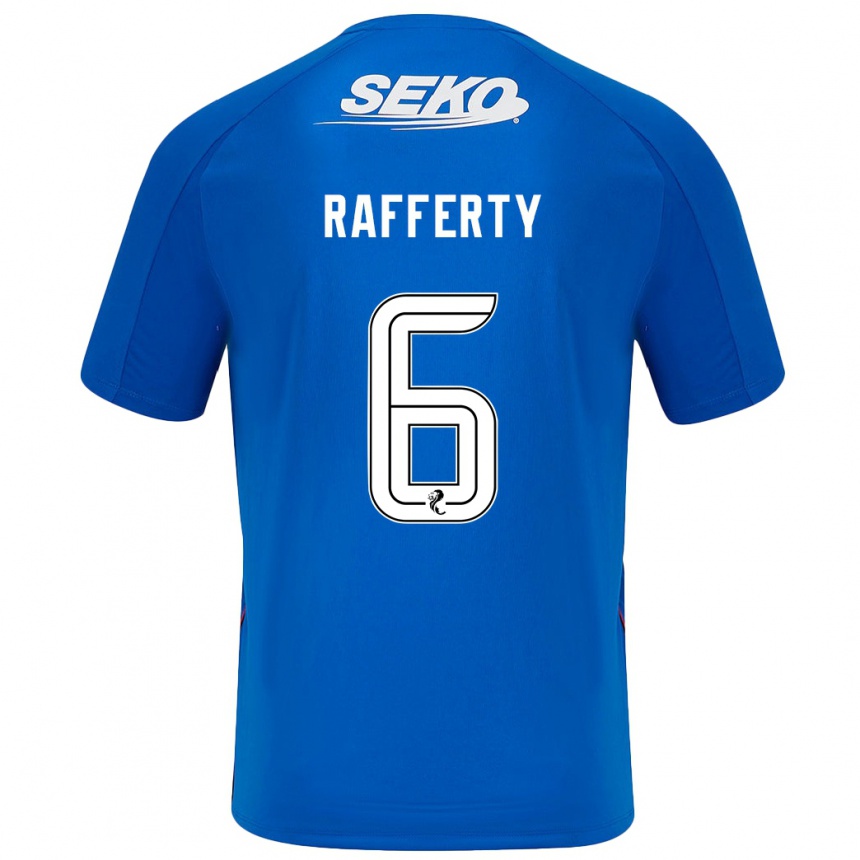 Férfi Labdarúgás Laura Rafferty #6 Sötétkék Hazai Jersey 2024/25 Mez Póló Ing