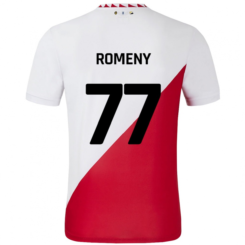 Férfi Labdarúgás Ole Romeny #77 Fehér Piros Hazai Jersey 2024/25 Mez Póló Ing