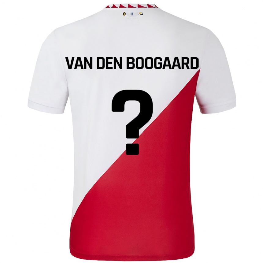 Férfi Labdarúgás Brian Van Den Boogaard #0 Fehér Piros Hazai Jersey 2024/25 Mez Póló Ing