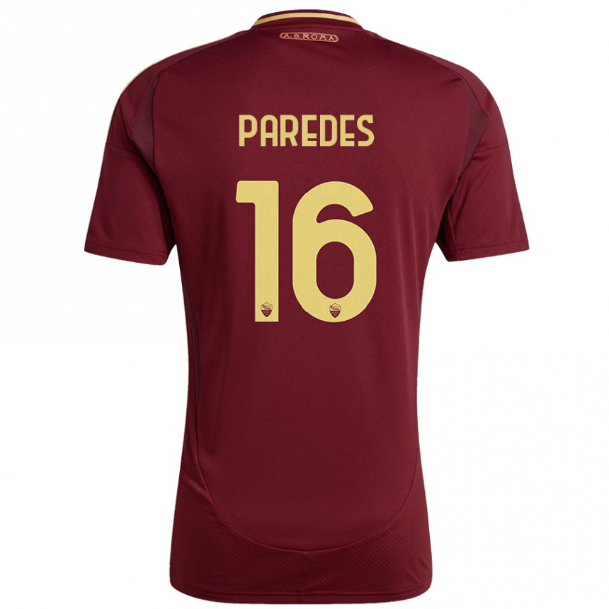 Férfi Labdarúgás Leandro Paredes #16 Vörös Barna Arany Hazai Jersey 2024/25 Mez Póló Ing