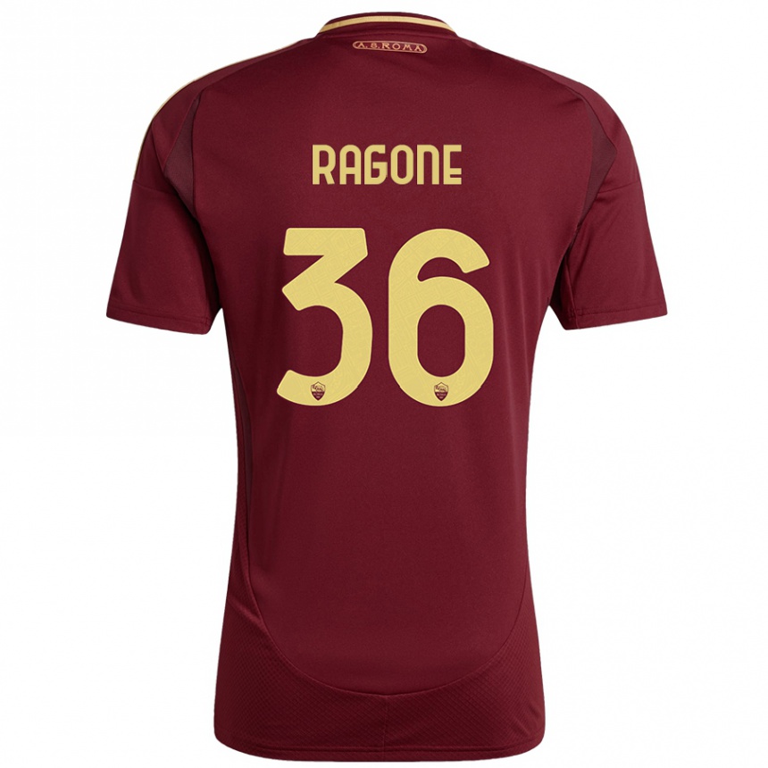 Férfi Labdarúgás Diego Ragone #36 Vörös Barna Arany Hazai Jersey 2024/25 Mez Póló Ing