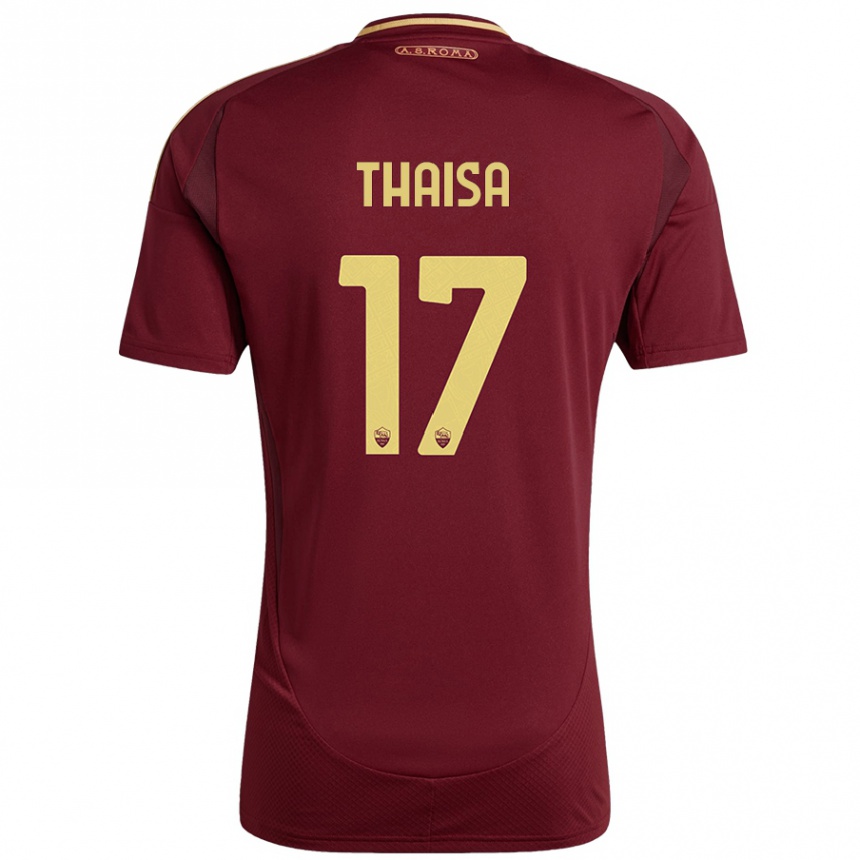 Férfi Labdarúgás Thaisa #17 Vörös Barna Arany Hazai Jersey 2024/25 Mez Póló Ing