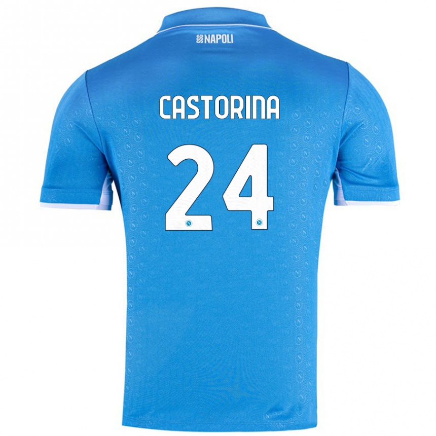 Férfi Labdarúgás Alessandro Castorina #24 Ég Kék Hazai Jersey 2024/25 Mez Póló Ing