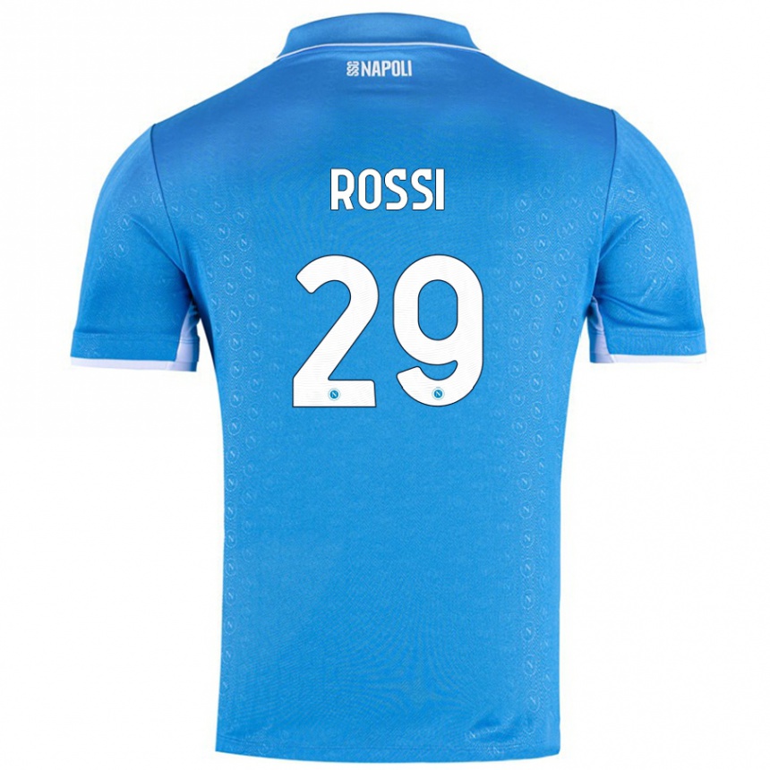 Férfi Labdarúgás Francesco Rossi #29 Ég Kék Hazai Jersey 2024/25 Mez Póló Ing