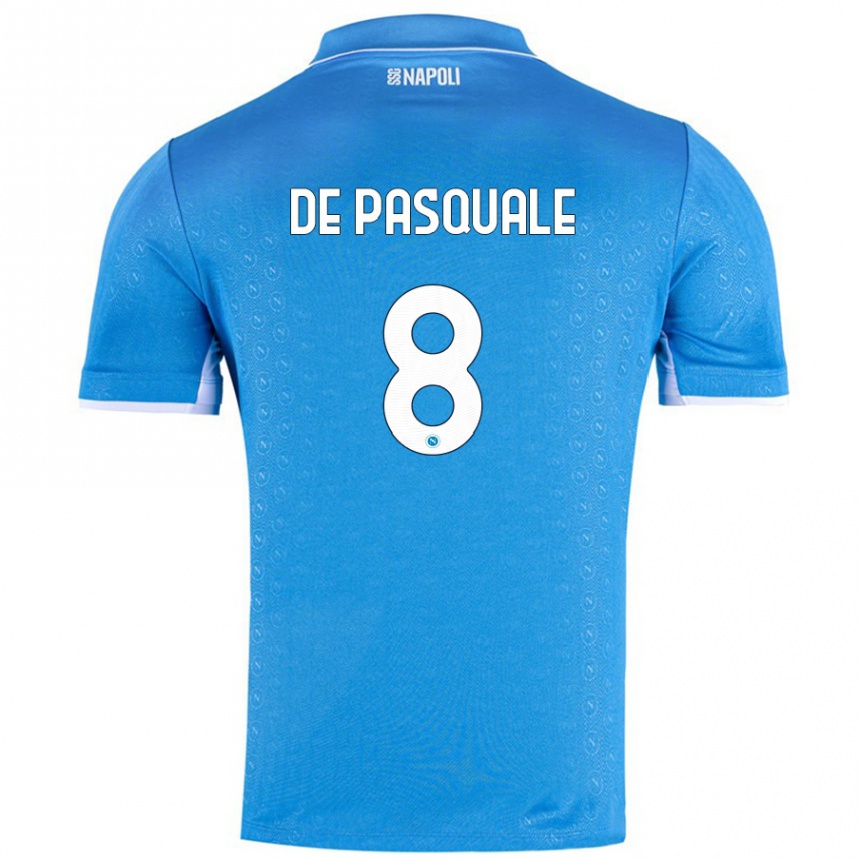 Férfi Labdarúgás Dylan De Pasquale #8 Ég Kék Hazai Jersey 2024/25 Mez Póló Ing