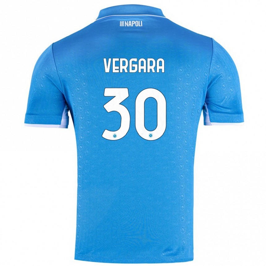 Férfi Labdarúgás Antonio Vergara #30 Ég Kék Hazai Jersey 2024/25 Mez Póló Ing