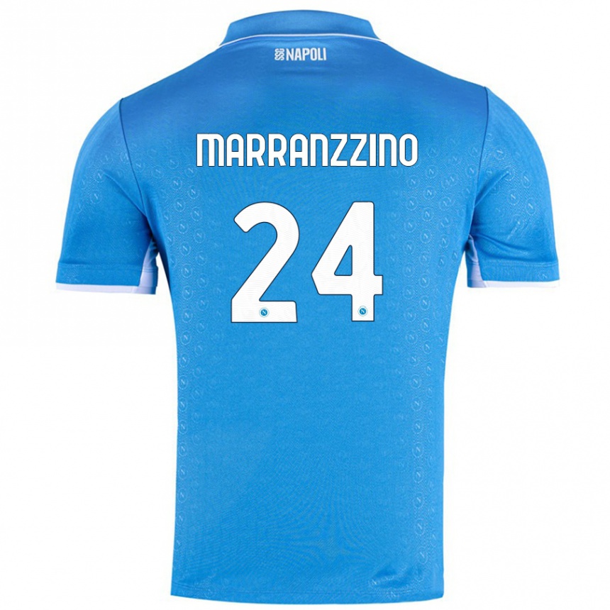 Férfi Labdarúgás Pasquale Marranzzino #24 Ég Kék Hazai Jersey 2024/25 Mez Póló Ing