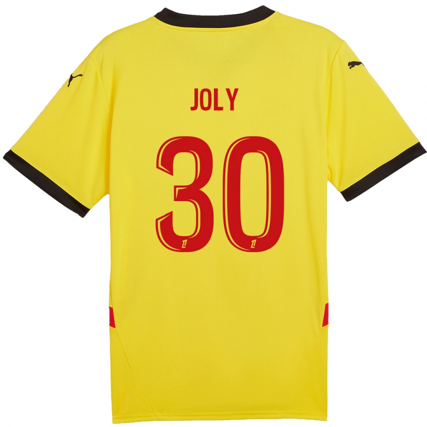 Férfi Labdarúgás Blandine Joly #30 Sárga Piros Hazai Jersey 2024/25 Mez Póló Ing