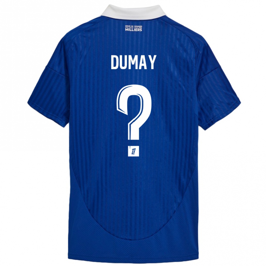 Férfi Labdarúgás Yoann Dumay #0 Kék Fehér Hazai Jersey 2024/25 Mez Póló Ing