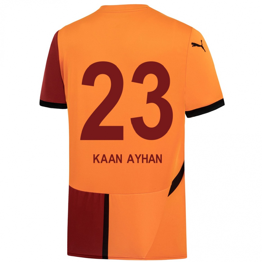 Férfi Labdarúgás Kaan Ayhan #23 Sárga Piros Hazai Jersey 2024/25 Mez Póló Ing