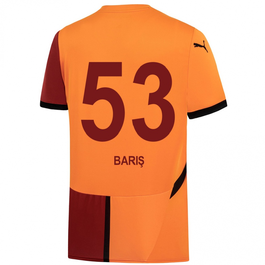 Férfi Labdarúgás Barış Alper Yılmaz #53 Sárga Piros Hazai Jersey 2024/25 Mez Póló Ing