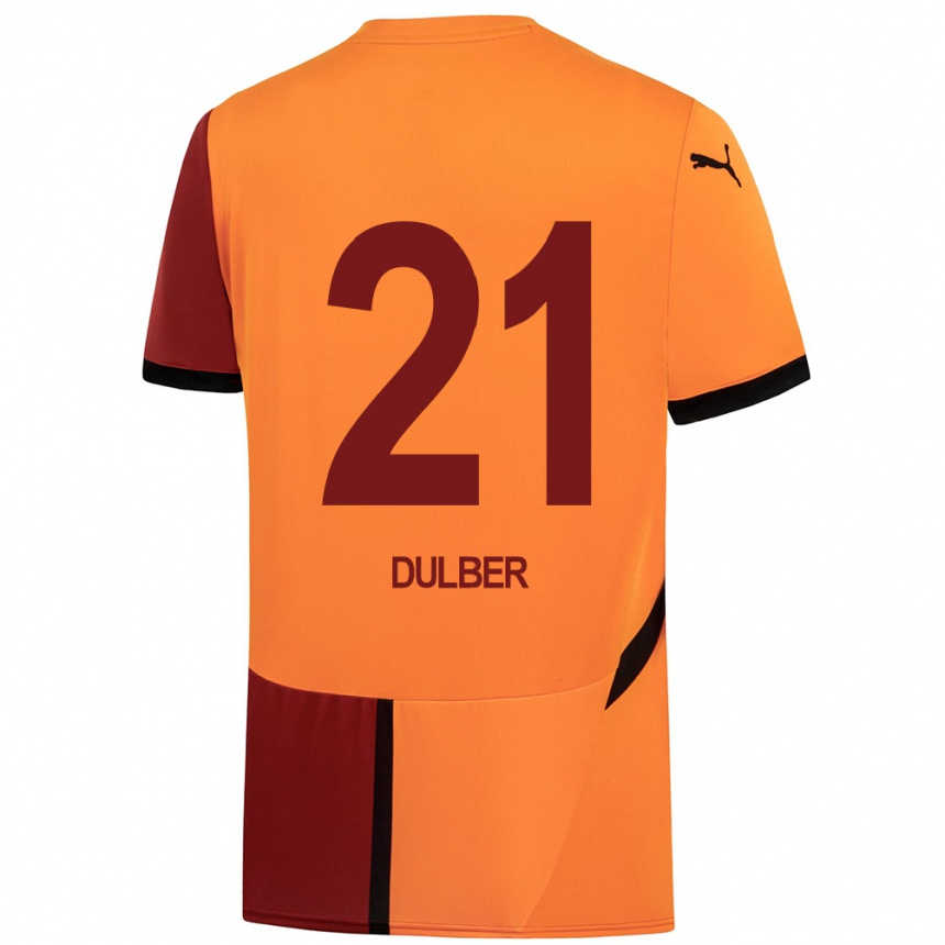 Férfi Labdarúgás Didem Dülber #21 Sárga Piros Hazai Jersey 2024/25 Mez Póló Ing